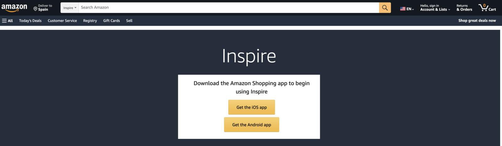 Как зарегистрироваться на AMAZON INSPIRE?